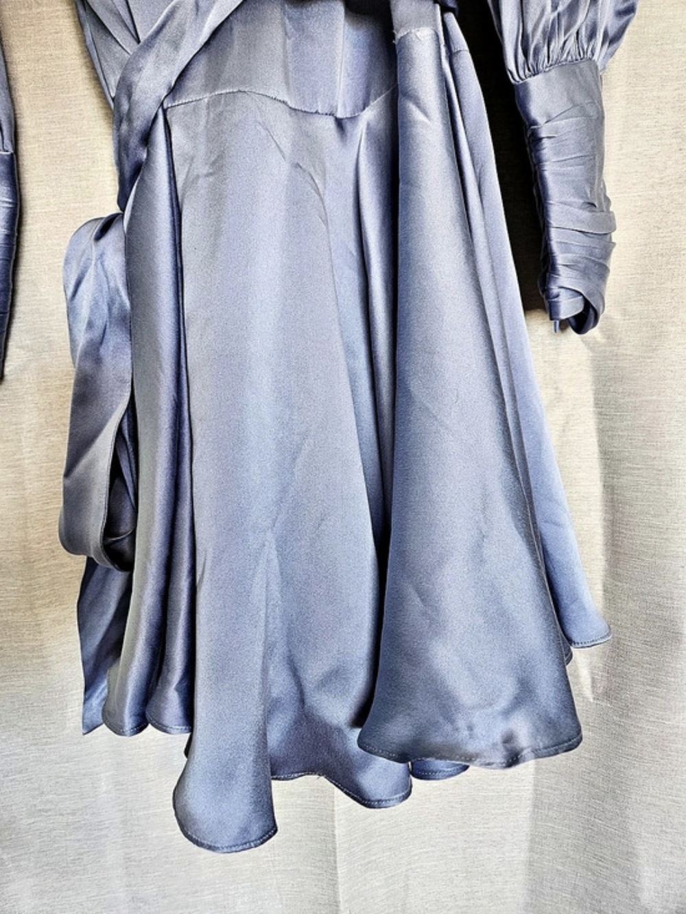 ZIMMERMANN (Size 0) Silk wrap mini dress - light blue US 4 Small - Picture 16 of 16